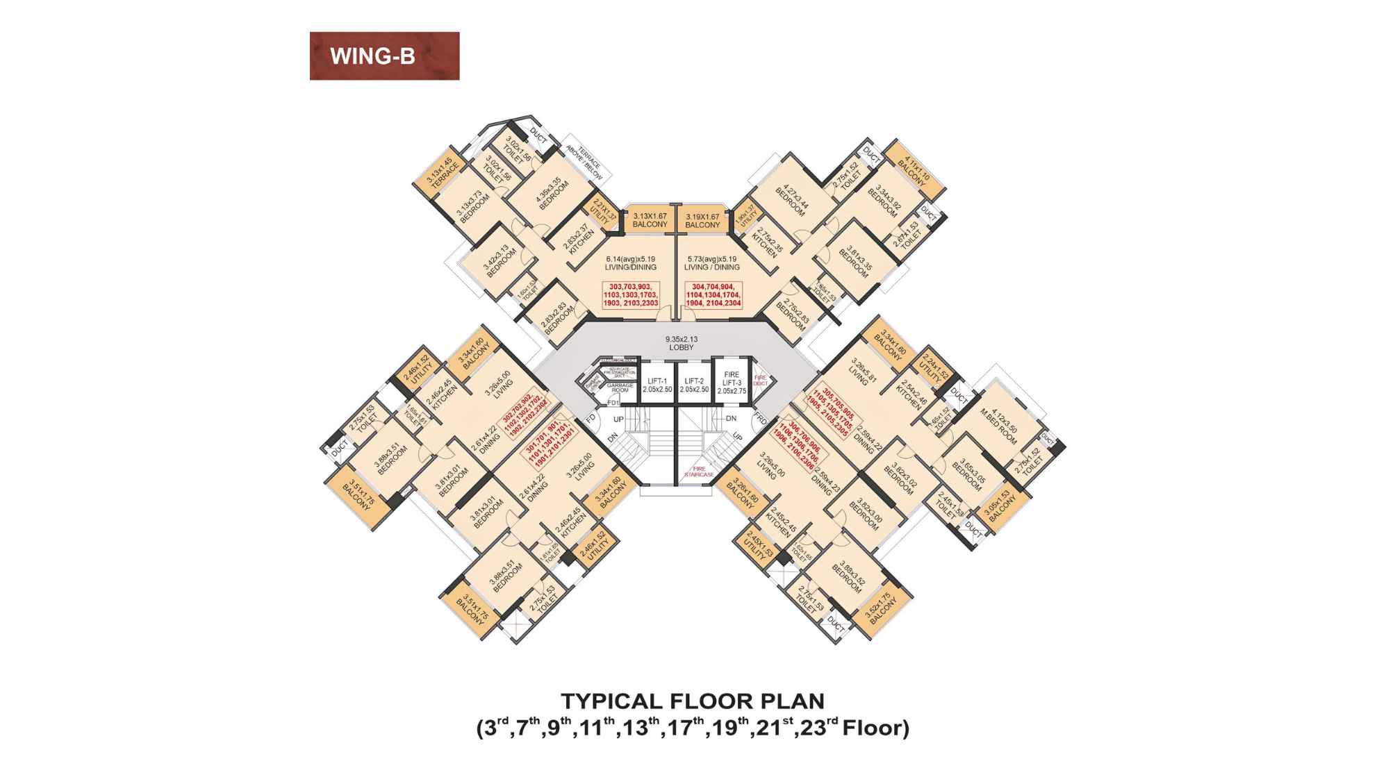 Venkatesh-Skydale-Floor-Plan-Wing-B-3rd-7th-9th-11th-13th-17th-19th-21st-23rd-Floor