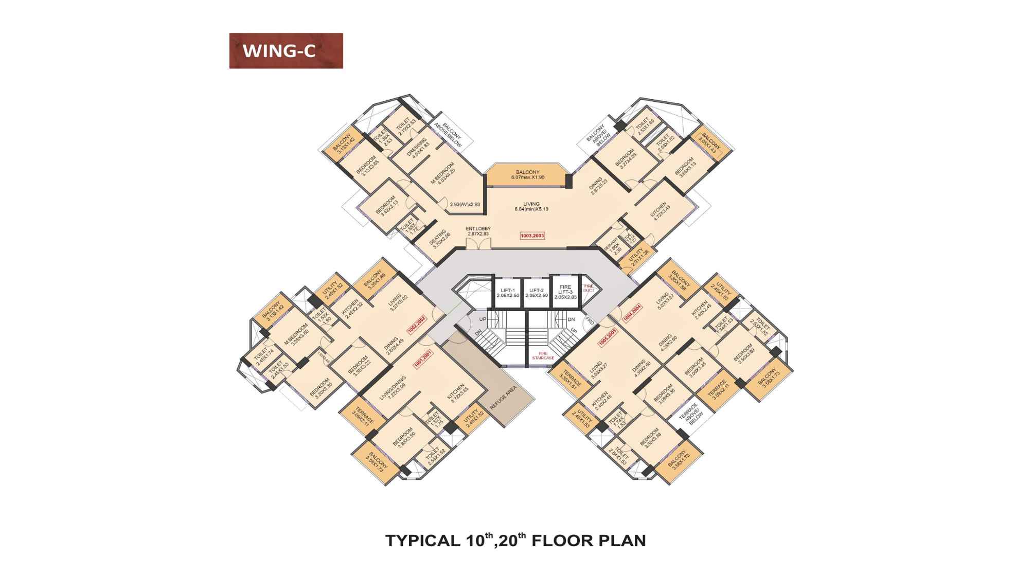 Venkatesh-Skydale-Floor-Plan-Wing-C-10th-12th-Floor