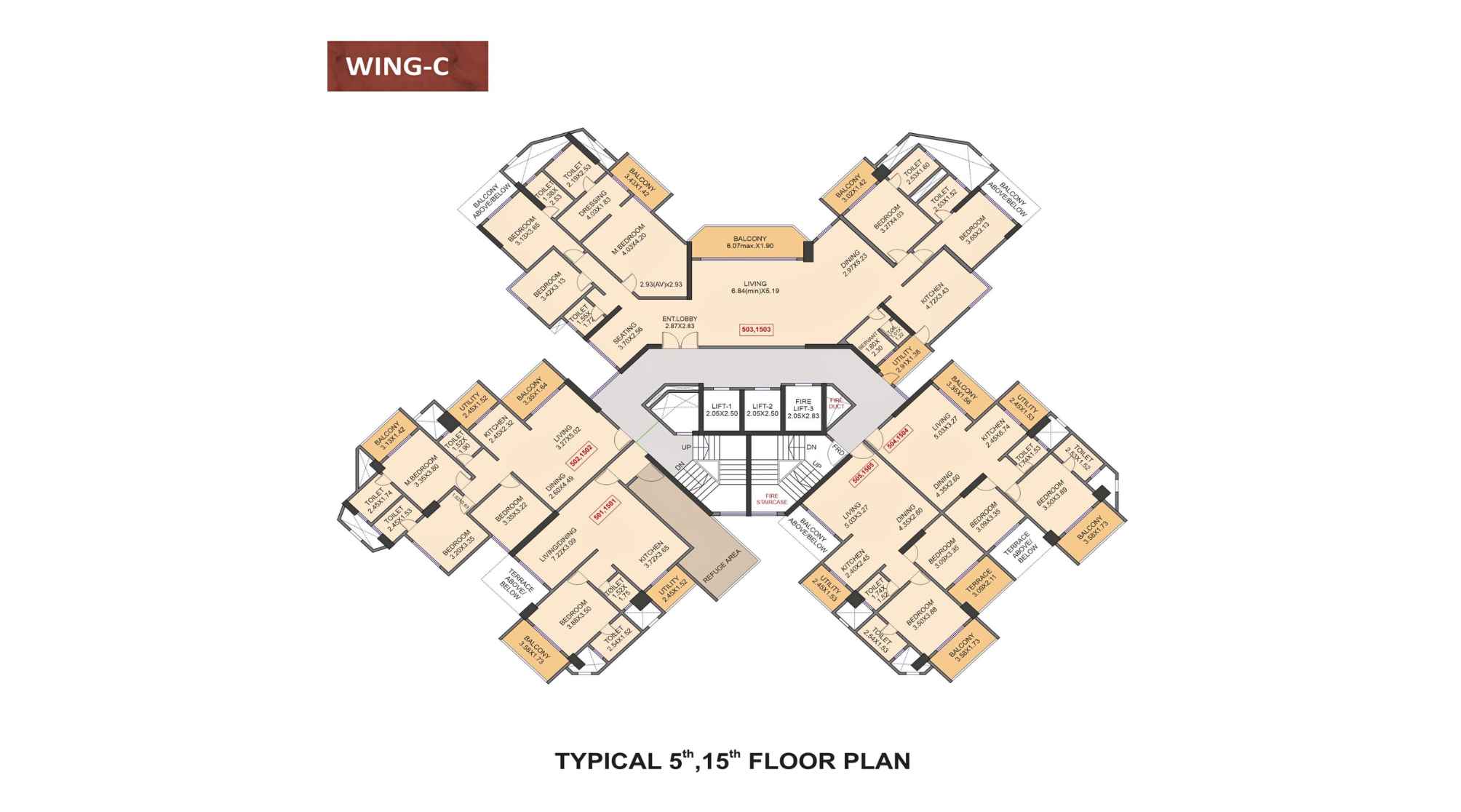 Venkatesh-Skydale-Floor-Plan-Wing-C-5th-15th-Floor