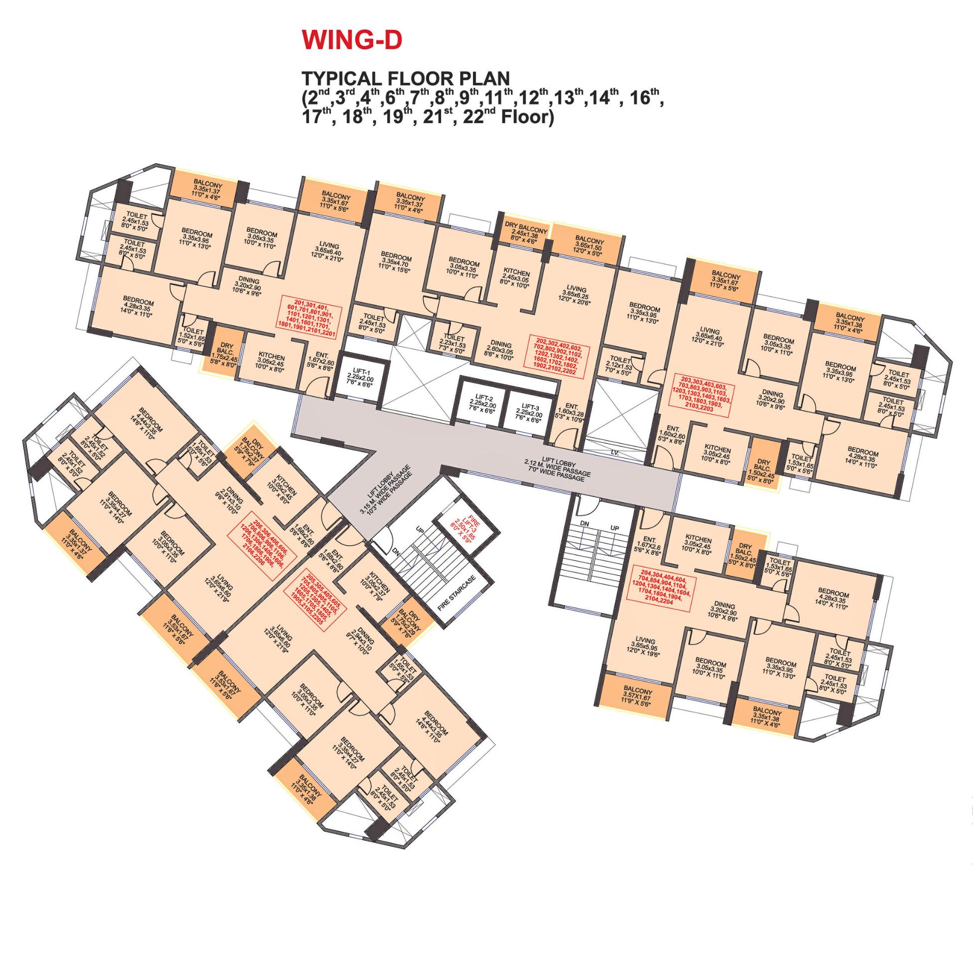 Venkatesh-Skydale-Floor-Plan-Wing-D-2nd-3rd-4th-6th-7th-8th-9th-11th-12th-13th-14th-16th-17th-18th-19th-21st-22nd-Floor